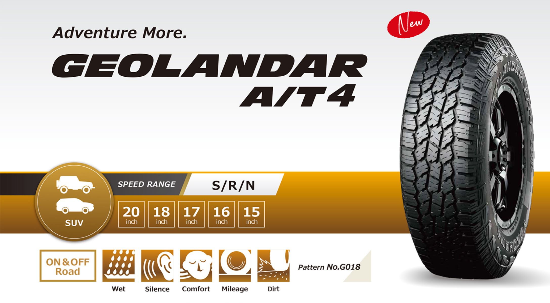 ยางรถยนต์ YOKOHAMA GEOLANDAE A/T4 ทีเด็ดสายลุย